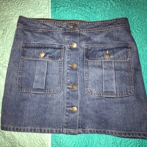 BUTTON UP JEAN SKIRT